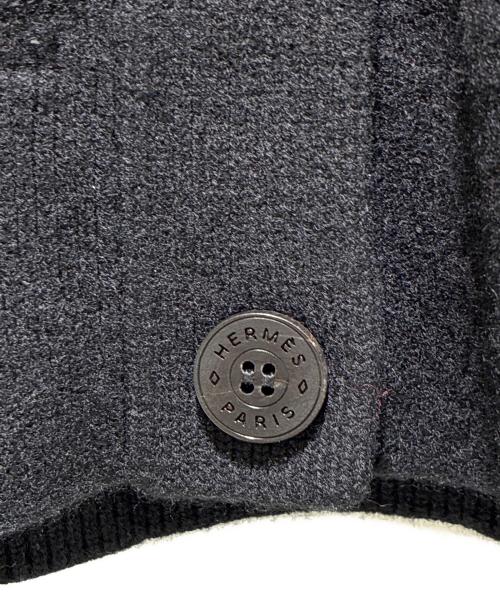 HERMES（エルメス）HERMES (エルメス) Hジャガード ニットカーディガン ブラック サイズ:34の古着・服飾アイテム