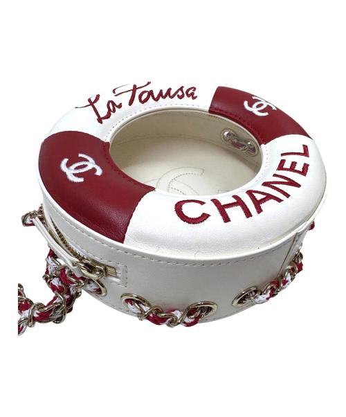 CHANEL（シャネル）CHANEL (シャネル) ラウンドスモールチェーンショルダーバッグ クルーズライン AS0209 アイボリー×レッド サイズ:-の古着・服飾アイテム