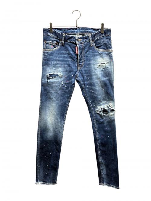 DSQUARED2（ディースクエアード）DSQUARED2 (ディースクエアード) ダメージ加工デニムパンツ/S74LB1254 スカイブルー サイズ:48の古着・服飾アイテム