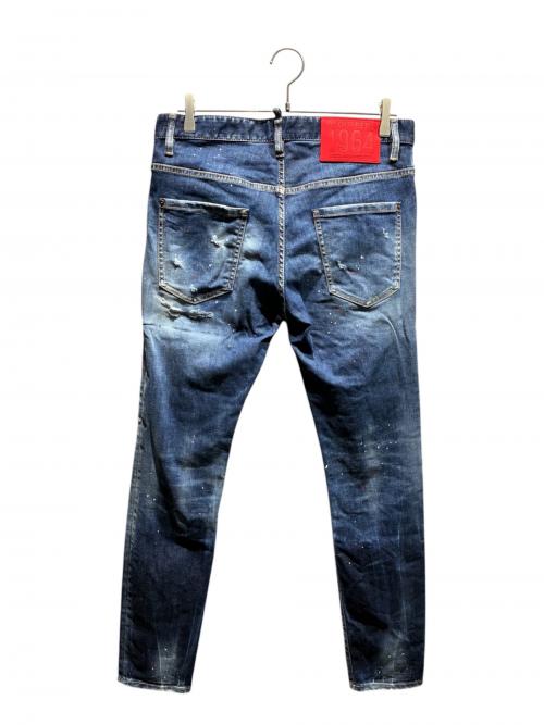 DSQUARED2（ディースクエアード）DSQUARED2 (ディースクエアード) ダメージ加工デニムパンツ/S74LB1254 スカイブルー サイズ:48の古着・服飾アイテム