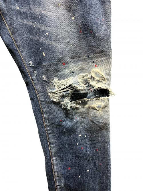 DSQUARED2（ディースクエアード）DSQUARED2 (ディースクエアード) ダメージ加工デニムパンツ/S74LB1254 スカイブルー サイズ:48の古着・服飾アイテム