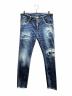 DSQUARED2（ディースクエアード）の古着「ダメージ加工デニムパンツ/S74LB1254」｜スカイブルー