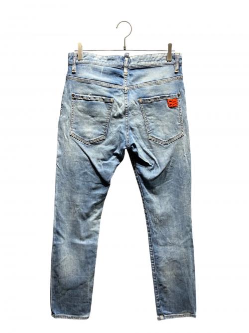 DSQUARED2（ディースクエアード）DSQUARED2 (ディースクエアード) ダメージ加工デニムパンツ スカイブルー サイズ:46の古着・服飾アイテム
