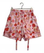 GUCCIグッチ）の古着「シルクハーフパンツ」｜ピンク