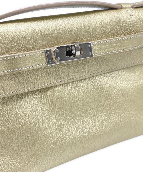 HERMES（エルメス）HERMES (エルメス) ポシェット ケリー メタリックゴールドの古着・服飾アイテム