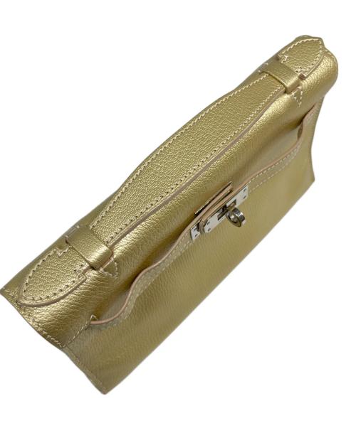 HERMES（エルメス）HERMES (エルメス) ポシェット ケリー メタリックゴールドの古着・服飾アイテム
