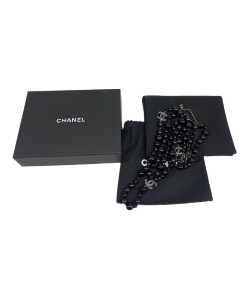 CHANEL（シャネル）CHANEL (シャネル) ロングチェーンネックレス ブラックの古着・服飾アイテム