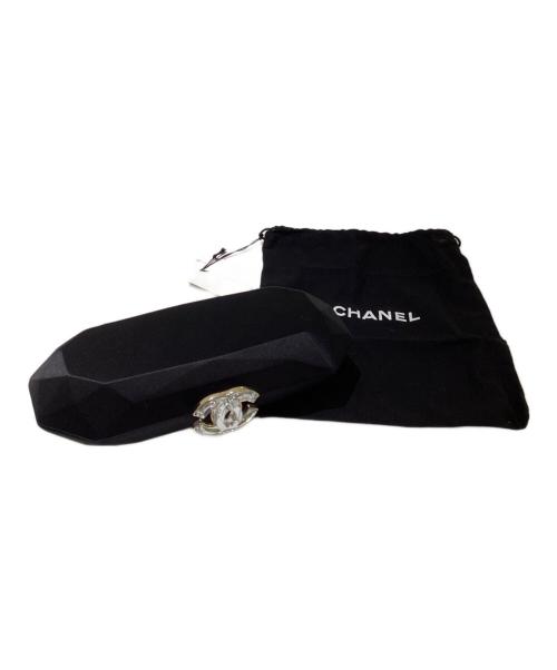 CHANEL（シャネル）CHANEL (シャネル) スワロフスキー ココマーク クラッチバッグ ブラックの古着・服飾アイテム