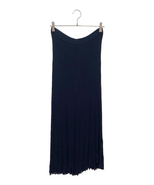 BOTTEGA VENETA（ボッテガベネタ）BOTTEGA VENETA (ボッテガベネタ) プリーツスカート ネイビー サイズ:Lの古着・服飾アイテム