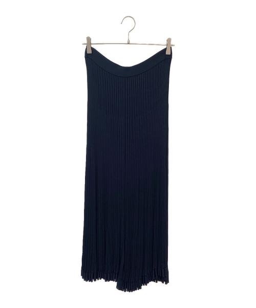 BOTTEGA VENETA（ボッテガベネタ）BOTTEGA VENETA (ボッテガベネタ) プリーツスカート ネイビー サイズ:Lの古着・服飾アイテム