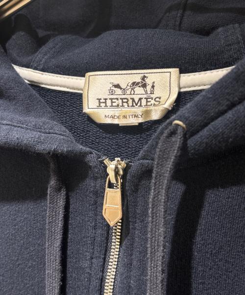 HERMES（エルメス）HERMES (エルメス) ジップパーカー ネイビー サイズ:XLの古着・服飾アイテム