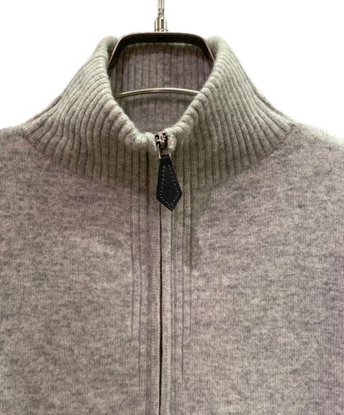 HERMES（エルメス）HERMES (エルメス) カシミヤ混ハーフジップニット/Cashmere Blend Half-Zip Knit Sweater ライトグレー サイズ:XLの古着・服飾アイテム
