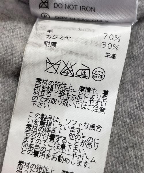 HERMES（エルメス）HERMES (エルメス) カシミヤ混ハーフジップニット/Cashmere Blend Half-Zip Knit Sweater ライトグレー サイズ:XLの古着・服飾アイテム