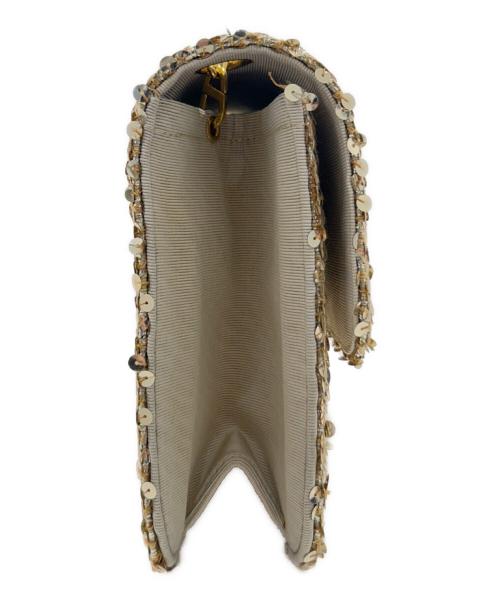 CHANEL（シャネル）CHANEL (シャネル) Sequin Chain Shoulder Bag/スパンコールチェーンショルダーバッグ ゴールド サイズ:25の古着・服飾アイテム