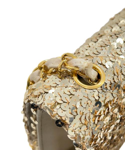 CHANEL（シャネル）CHANEL (シャネル) Sequin Chain Shoulder Bag/スパンコールチェーンショルダーバッグ ゴールド サイズ:25の古着・服飾アイテム