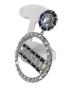 CHANEL (シャネル) サークルロゴ イヤリング シルバー×ブラック：58000円