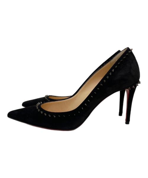 Christian Louboutin（クリスチャン・ルブタン）Christian Louboutin (クリスチャン・ルブタン) スウェードスパイクパンプス ブラック サイズ:37の古着・服飾アイテム