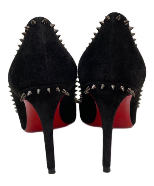 Christian Louboutin（クリスチャン・ルブタン）Christian Louboutin (クリスチャン・ルブタン) スウェードスパイクパンプス ブラック サイズ:37の古着・服飾アイテム