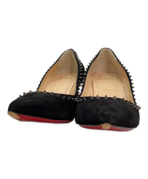 Christian Louboutin（クリスチャン・ルブタン）Christian Louboutin (クリスチャン・ルブタン) スウェードスパイクパンプス ブラック サイズ:37の古着・服飾アイテム