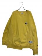 Champion×UNDERCOVERチャンピオン×アンダーカバー）の古着「リバースウィーブ(R) クルーネックスウェットシャツ」｜イエロー