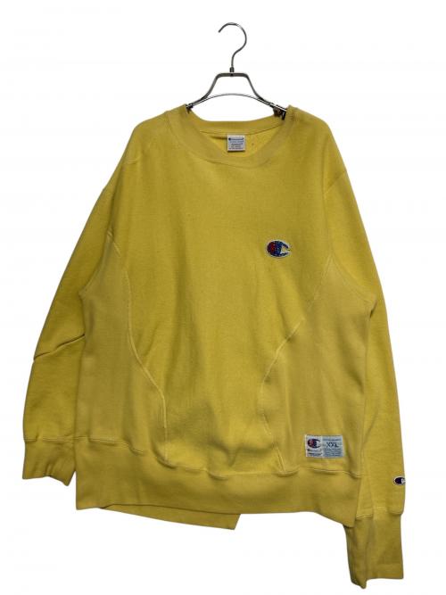 Champion（チャンピオン）Champion (チャンピオン) UNDERCOVER (アンダーカバー) リバースウィーブ(R) クルーネックスウェットシャツ イエロー サイズ:XXLの古着・服飾アイテム