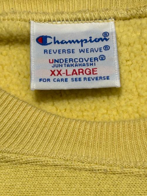 Champion（チャンピオン）Champion (チャンピオン) UNDERCOVER (アンダーカバー) リバースウィーブ(R) クルーネックスウェットシャツ イエロー サイズ:XXLの古着・服飾アイテム