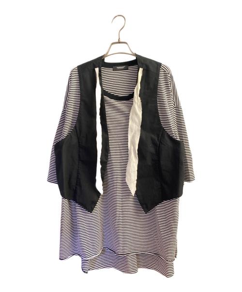 UNDERCOVER（アンダーカバー）UNDERCOVER (アンダーカバー) 半袖カットソー ブラック×ホワイト サイズ:2の古着・服飾アイテム