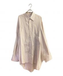 doublet（ダブレット）の古着「25AW DISTORTED CUTTING SHIRT」｜ホワイト×ベージュ