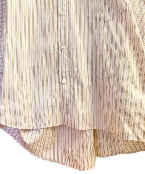 doublet（ダブレット）doublet (ダブレット) 25AW DISTORTED CUTTING SHIRT ホワイト×ベージュ サイズ:Mの古着・服飾アイテム