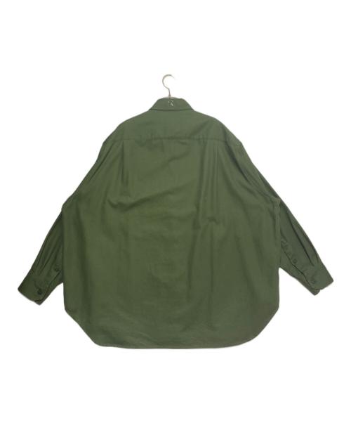 RAF SIMONS（ラフシモンズ）RAF SIMONS (ラフシモンズ) R PIN OVERSIZED DENIM SHIRT カーキ サイズ:XSの古着・服飾アイテム