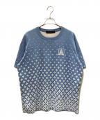 LOUIS VUITTONルイ ヴィトン）の古着「25SS モノグラム総柄ニットTシャツ」｜スカイブルー