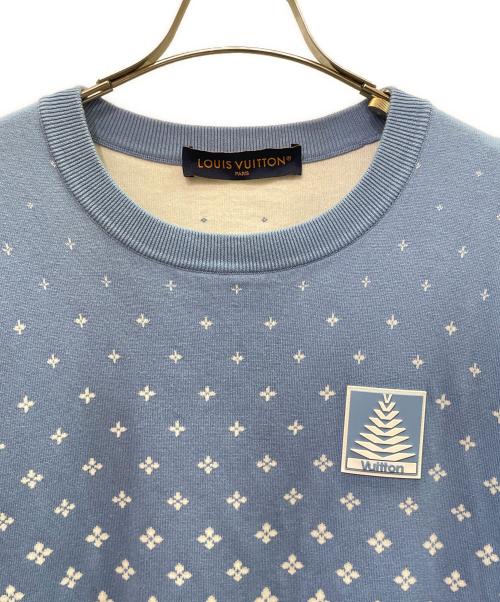 LOUIS VUITTON（ルイ ヴィトン）LOUIS VUITTON (ルイ ヴィトン) 25SS モノグラム総柄ニットTシャツ スカイブルー サイズ:Lの古着・服飾アイテム