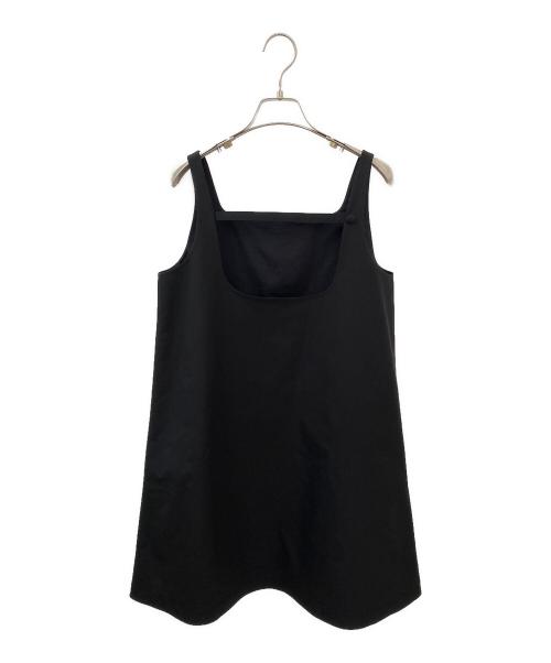 OBLI（オブリ）OBLI (オブリ) Uラインジャンパーワンピース ブラック サイズ:Freeの古着・服飾アイテム