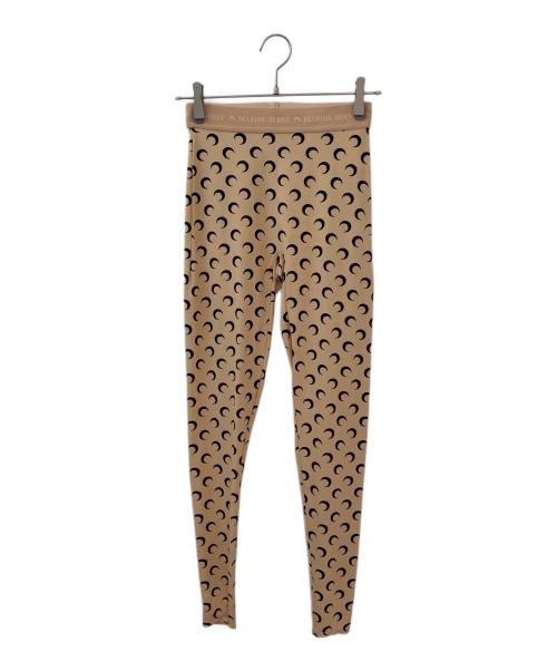 MARINE SERRE（マリーンセル）MARINE SERRE (マリーンセル) FUSEAUX MOON LEGGINGS ベージュ サイズ:Sの古着・服飾アイテム