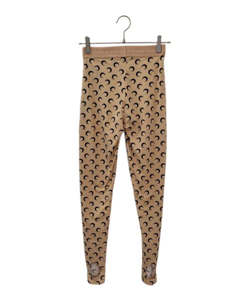 MARINE SERRE（マリーンセル）MARINE SERRE (マリーンセル) FUSEAUX MOON LEGGINGS ベージュ サイズ:Sの古着・服飾アイテム