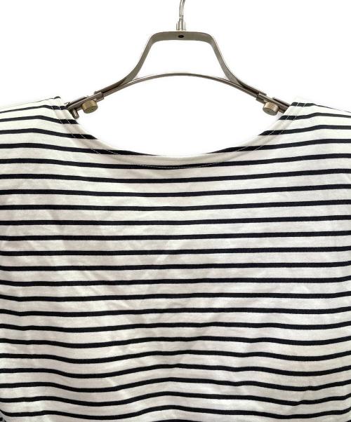 cygne（シーニュ）cygne (シーニュ) バックオープンボーダートップス ホワイト×ブラック サイズ:1の古着・服飾アイテム