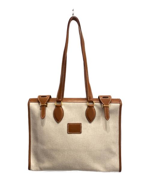 HERMES（エルメス）HERMES (エルメス) カバ35 アイボリー×ゴールド サイズ:35の古着・服飾アイテム