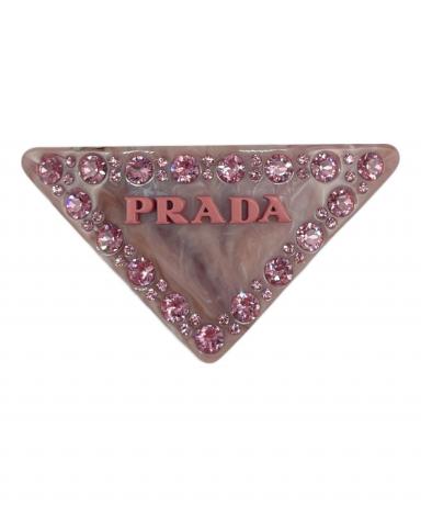 中古・古着通販】PRADA (プラダ) プレキシガラス ヘアクリップ ピンク