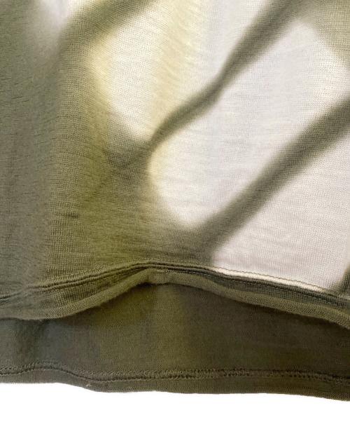 ISSEY MIYAKE（イッセイミヤケ）ISSEY MIYAKE (イッセイミヤケ) ニットロングスリーブカットソー カーキ サイズ:2の古着・服飾アイテム