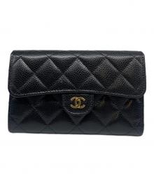 CHANEL（シャネル）の古着「Classic Medium Flap Wallet/クラシック ミディアム フラップ ウォレット」｜ブラック