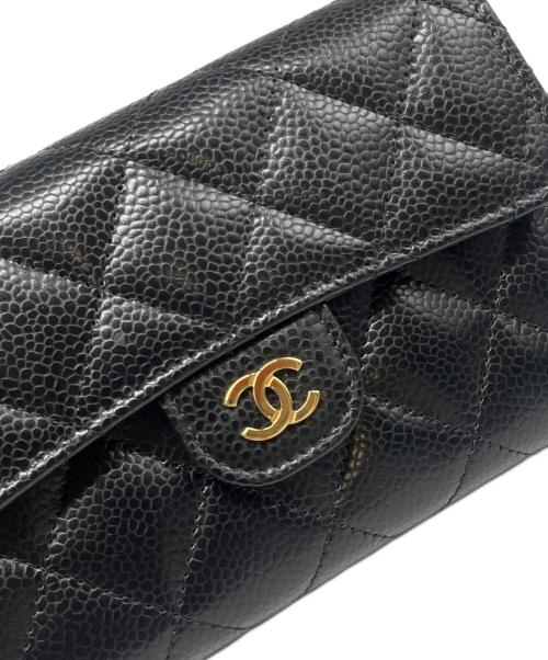 CHANEL（シャネル）CHANEL (シャネル) Classic Medium Flap Wallet/クラシック ミディアム フラップ ウォレット ブラック サイズ:ミディアム/mediumの古着・服飾アイテム