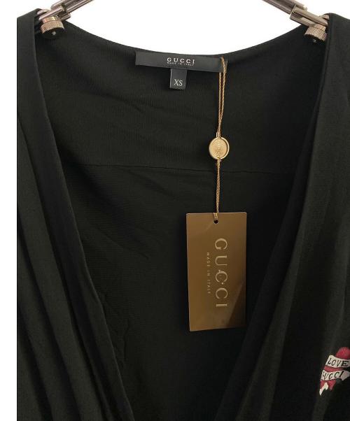 GUCCI（グッチ）GUCCI (グッチ) カシュクールワンピース ブラック サイズ:XSの古着・服飾アイテム
