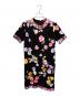 LEONARD FASHION（レオナールファッション）の古着「花柄カットソーワンピース」｜ブラック