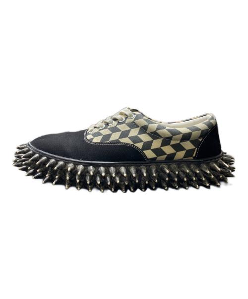 doublet（ダブレット）doublet (ダブレット) DIRTY SPIKE CANVAS SNEAKER ブラック×ホワイト サイズ:27の古着・服飾アイテム