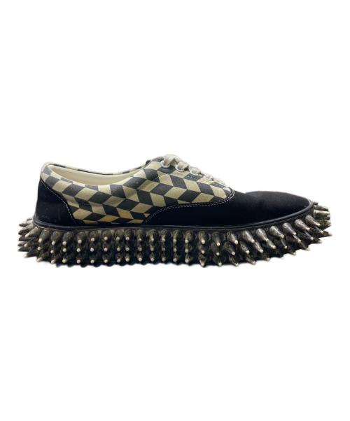 doublet（ダブレット）doublet (ダブレット) DIRTY SPIKE CANVAS SNEAKER ブラック×ホワイト サイズ:27の古着・服飾アイテム
