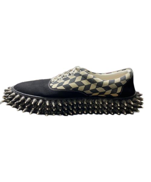doublet（ダブレット）doublet (ダブレット) DIRTY SPIKE CANVAS SNEAKER ブラック×ホワイト サイズ:27の古着・服飾アイテム