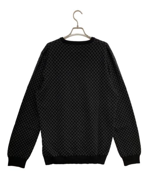 LOUIS VUITTON（ルイ ヴィトン）LOUIS VUITTON (ルイ ヴィトン) Vネックニット ライトグレー×ブラック サイズ:XXLの古着・服飾アイテム