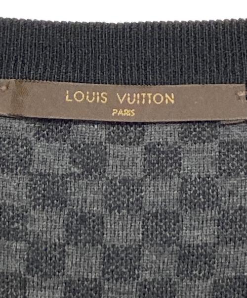 LOUIS VUITTON（ルイ ヴィトン）LOUIS VUITTON (ルイ ヴィトン) Vネックニット ライトグレー×ブラック サイズ:XXLの古着・服飾アイテム