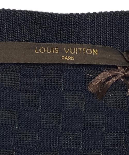 LOUIS VUITTON（ルイ ヴィトン）LOUIS VUITTON (ルイ ヴィトン) シルクVネックニット ネイビー サイズ:XLの古着・服飾アイテム