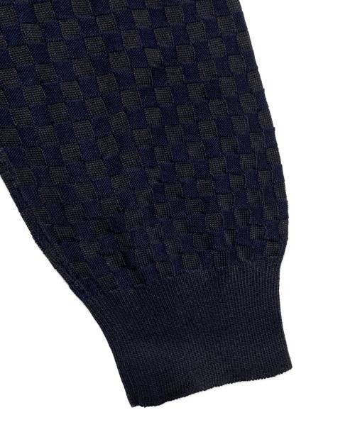 LOUIS VUITTON（ルイ ヴィトン）LOUIS VUITTON (ルイ ヴィトン) シルクVネックニット ネイビー サイズ:XLの古着・服飾アイテム